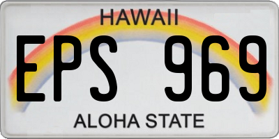 HI license plate EPS969