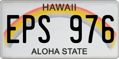 HI license plate EPS976