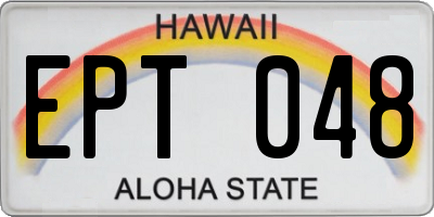 HI license plate EPT048