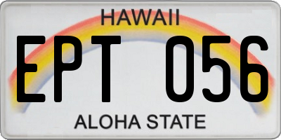 HI license plate EPT056