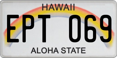 HI license plate EPT069