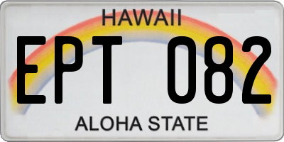 HI license plate EPT082