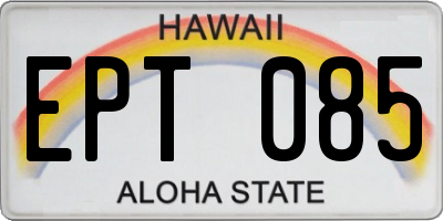 HI license plate EPT085