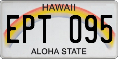 HI license plate EPT095