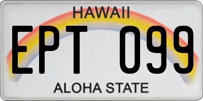 HI license plate EPT099
