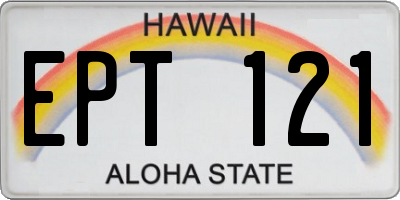 HI license plate EPT121