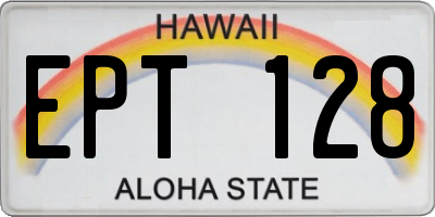 HI license plate EPT128