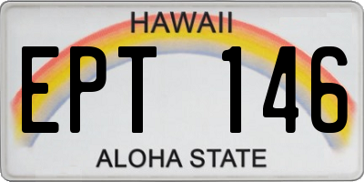 HI license plate EPT146