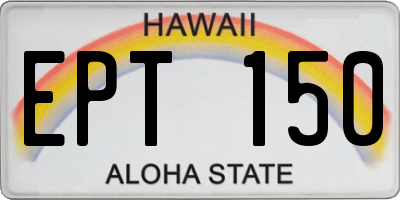 HI license plate EPT150