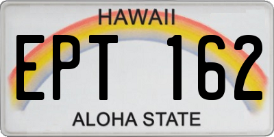 HI license plate EPT162