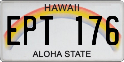 HI license plate EPT176