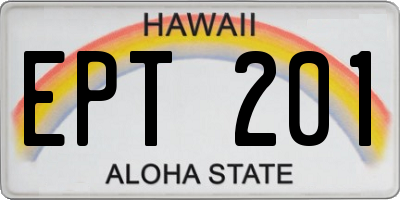 HI license plate EPT201