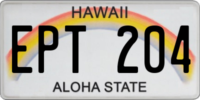 HI license plate EPT204