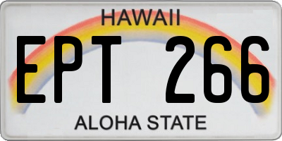 HI license plate EPT266