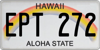 HI license plate EPT272
