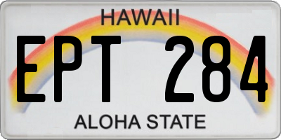 HI license plate EPT284