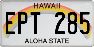 HI license plate EPT285