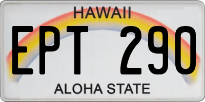 HI license plate EPT290