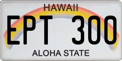 HI license plate EPT300