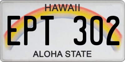 HI license plate EPT302