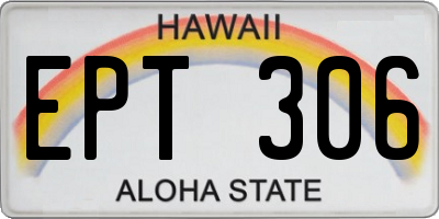 HI license plate EPT306