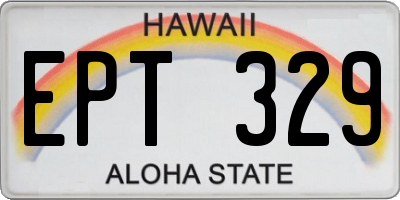 HI license plate EPT329