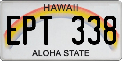 HI license plate EPT338