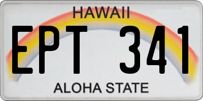 HI license plate EPT341