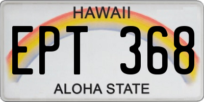 HI license plate EPT368