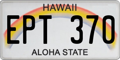 HI license plate EPT370