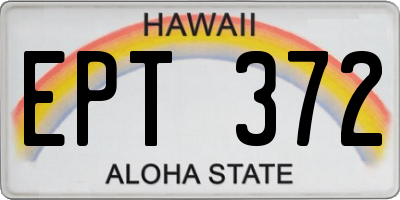 HI license plate EPT372