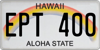 HI license plate EPT400