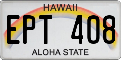 HI license plate EPT408