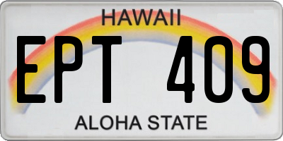 HI license plate EPT409