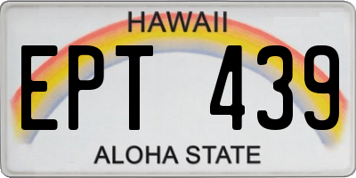 HI license plate EPT439