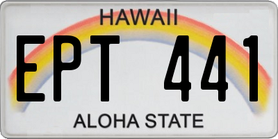 HI license plate EPT441