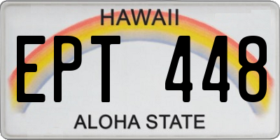 HI license plate EPT448