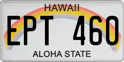 HI license plate EPT460