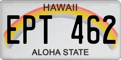 HI license plate EPT462