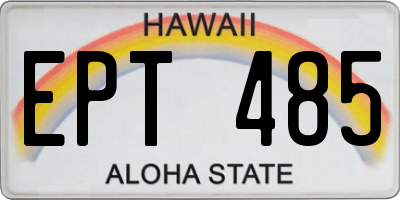 HI license plate EPT485