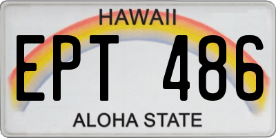 HI license plate EPT486