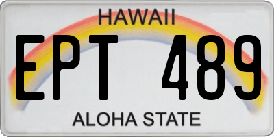 HI license plate EPT489