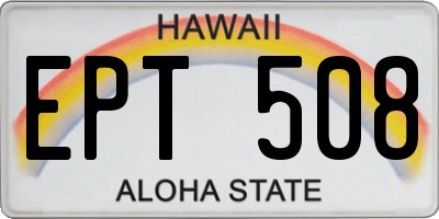 HI license plate EPT508