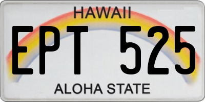 HI license plate EPT525