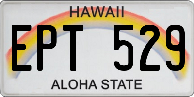 HI license plate EPT529