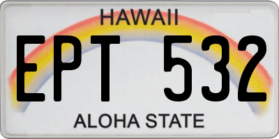 HI license plate EPT532