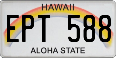 HI license plate EPT588