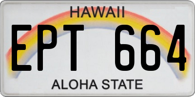 HI license plate EPT664