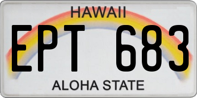 HI license plate EPT683