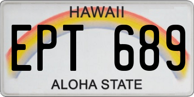HI license plate EPT689